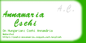annamaria csehi business card